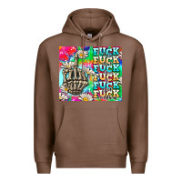 Chestnut fuck everything skeletons Premium Hoodie - AdoDesignShop