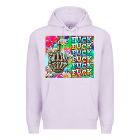 Lilac fuck everything skeletons Premium Hoodie - AdoDesignShop