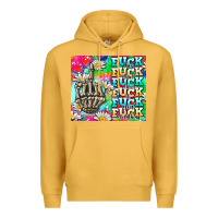 Mustard fuck everything skeletons Premium Hoodie - AdoDesignShop