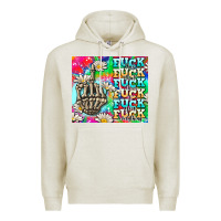 Oatmeal Heather fuck everything skeletons Premium Hoodie - AdoDesignShop