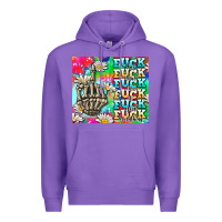 Purple fuck everything skeletons Premium Hoodie - AdoDesignShop