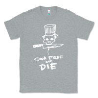 Heather Grey bourdain cook free or die Classic Tee - artisFamous