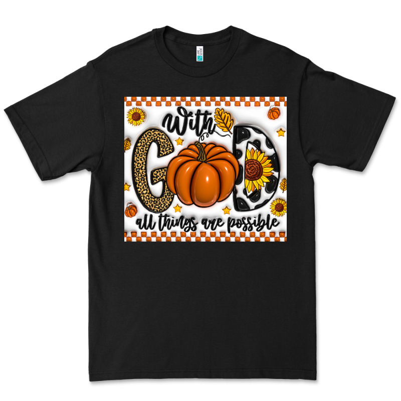 With God All Things Are Possible Premium Tee by CowhideDigitalArt | Teevron