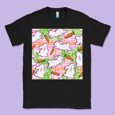 Easter Bunnies With Carrots Seamless Pattern Classic Tee Designed By Bundleandbundleshop