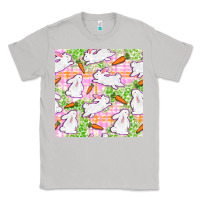 Moon Dust Easter Bunnies With Carrots Seamless Pattern Classic Tee - BundleAndBundleShop