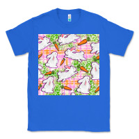 True Royal Easter Bunnies With Carrots Seamless Pattern Classic Tee - BundleAndBundleShop