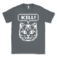 Charcoal Heather kill no more heroes cat Classic Tee - artisFamous