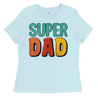 Baby Blue super dad Ladies Tee - Artiststas