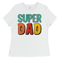 White super dad Ladies Tee - Artiststas