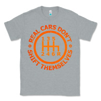 Heather Grey real cars dont shift themselves Classic Tee - artisFamous