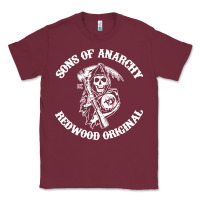 Burgundy sons of anarchy Classic Tee - artisFamous