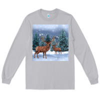 Moon Dust winter deer Long Sleeve Tee - BarkalooDesign