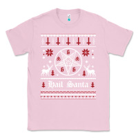 Bubblegum Pink hail santa ugly christmas sweater   sweatshirt Classic Tee - artisFamous