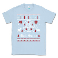 Dusty Blue hail santa ugly christmas sweater   sweatshirt Classic Tee - artisFamous