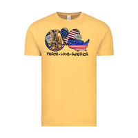Vintage Mustard peace love america Vintage Tee - SublimationCraftShop