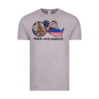 Vintage Zinc peace love america Vintage Tee - SublimationCraftShop