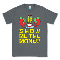Charcoal Heather mr krabs show me the money Classic Tee - artisFamous