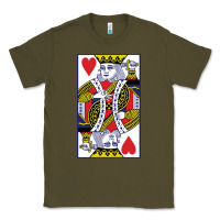 Army Green king of hearts Classic Tee - artisFamous