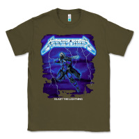 Army Green blast the lightning Classic Tee - artisFamous