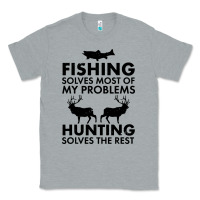 Heather Grey funny fishing and hunting Classic Tee - artisFamous