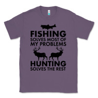 Lavender funny fishing and hunting Classic Tee - artisFamous