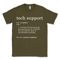 Army Green funny tech support definition Classic Tee - artisFamous