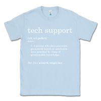 Dusty Blue funny tech support definition Classic Tee - artisFamous