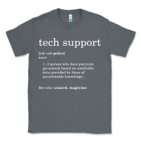 Charcoal Heather funny tech support definition Classic Tee - artisFamous