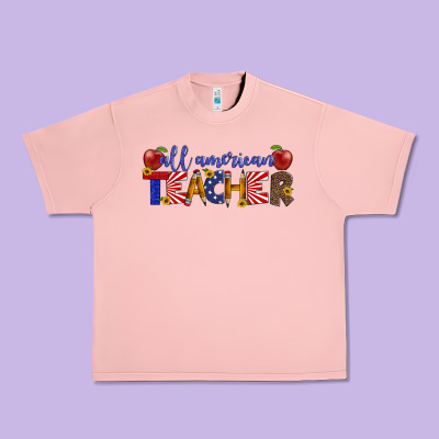 All American Teacher Urban Heavy Tee Designed By Artiststas