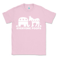 Bubblegum Pink everyone poops Classic Tee - artisFamous