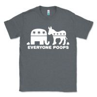 Charcoal Heather everyone poops Classic Tee - artisFamous