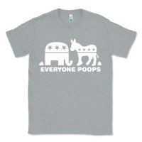 Heather Grey everyone poops Classic Tee - artisFamous