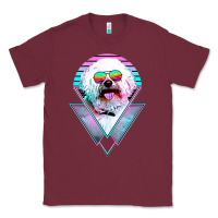 Burgundy bichons frise dog vintage Classic Tee - artisFamous