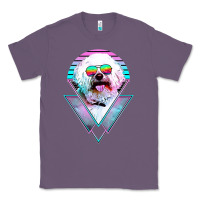 Lavender bichons frise dog vintage Classic Tee - artisFamous