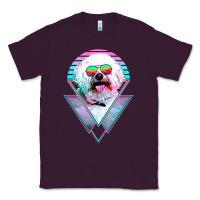Plum bichons frise dog vintage Classic Tee - artisFamous