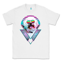 White bichons frise dog vintage Classic Tee - artisFamous