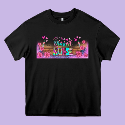 Proud Nurse Libbey Glass Heavy Core Tee Designed By Bundleandbundleshop