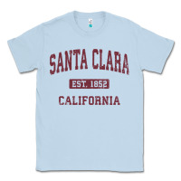 Dusty Blue santa clara cali ca vintage athletic sports design Classic Tee - artisFamous