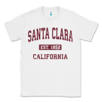 White santa clara cali ca vintage athletic sports design Classic Tee - artisFamous