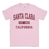 Bubblegum Pink santa clara cali ca vintage athletic sports design Classic Tee - artisFamous