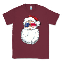 Burgundy santa claus  u.s.a sunglasses christmas in july santa Classic Tee - artisFamous