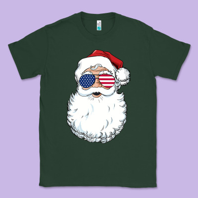 Santa Claus  U.s.a Sunglasses Christmas In July Santa Classic Tee Designed By Artisfamous