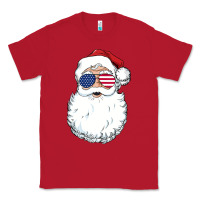 Red santa claus  u.s.a sunglasses christmas in july santa Classic Tee - artisFamous