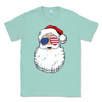 Seafoam santa claus  u.s.a sunglasses christmas in july santa Classic Tee - artisFamous