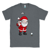 Charcoal Heather santa claus golf christmas golfer golfing gift Classic Tee - artisFamous