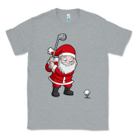 Heather Grey santa claus golf christmas golfer golfing gift Classic Tee - artisFamous