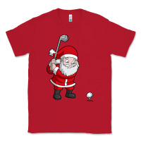 Red santa claus golf christmas golfer golfing gift Classic Tee - artisFamous