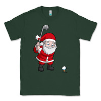 Sports Green santa claus golf christmas golfer golfing gift Classic Tee - artisFamous