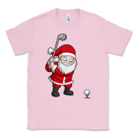 Bubblegum Pink santa claus golf christmas golfer golfing gift Classic Tee - artisFamous