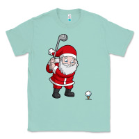 Seafoam santa claus golf christmas golfer golfing gift Classic Tee - artisFamous